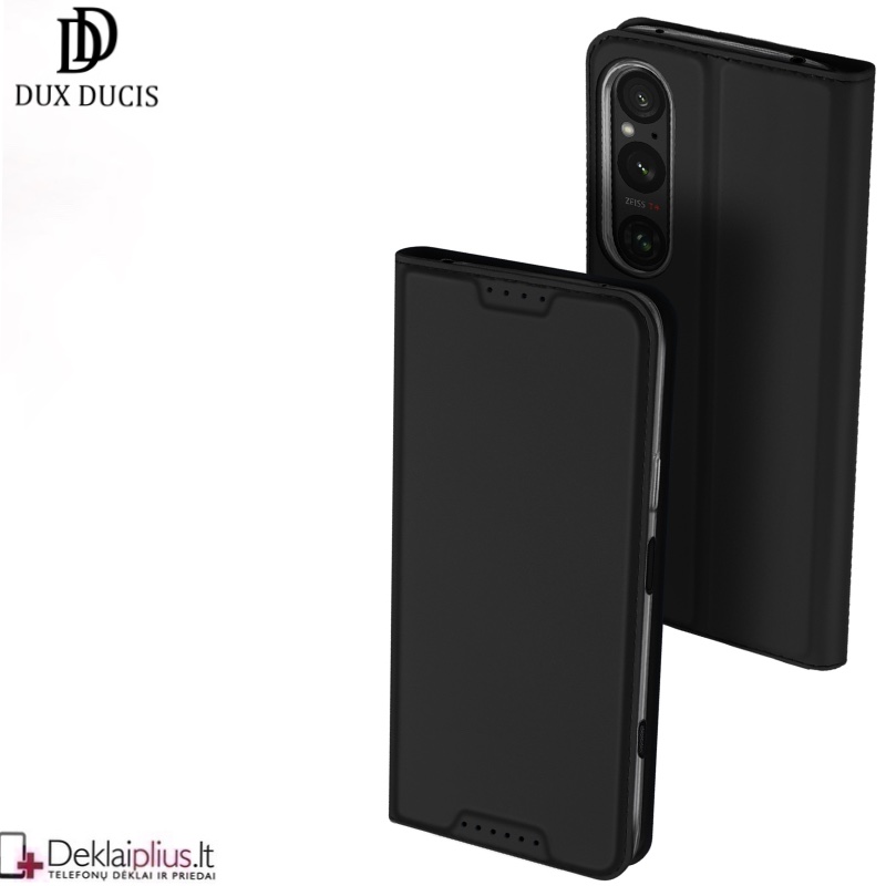 Dux Ducis Skin Pro dirbtinės odos dėklas - juodas (Sony Xperia 1 VI) Dux Ducis Skin Pro dirbtinės odos dėklas - juodas (Sony Xperia 1 VI)